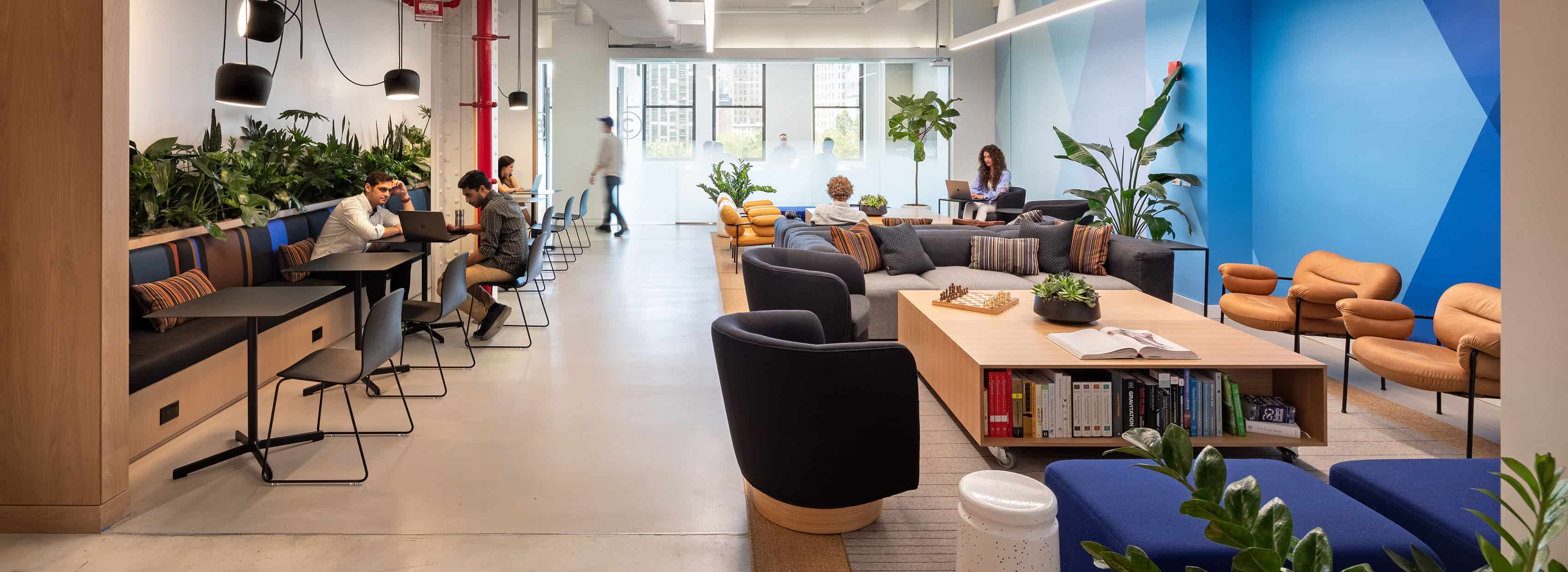 The sitting area of Butterfly Network HQ in NYC